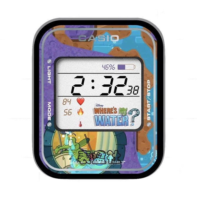 CASIO卡西欧卡通动漫小方屏时间表盘