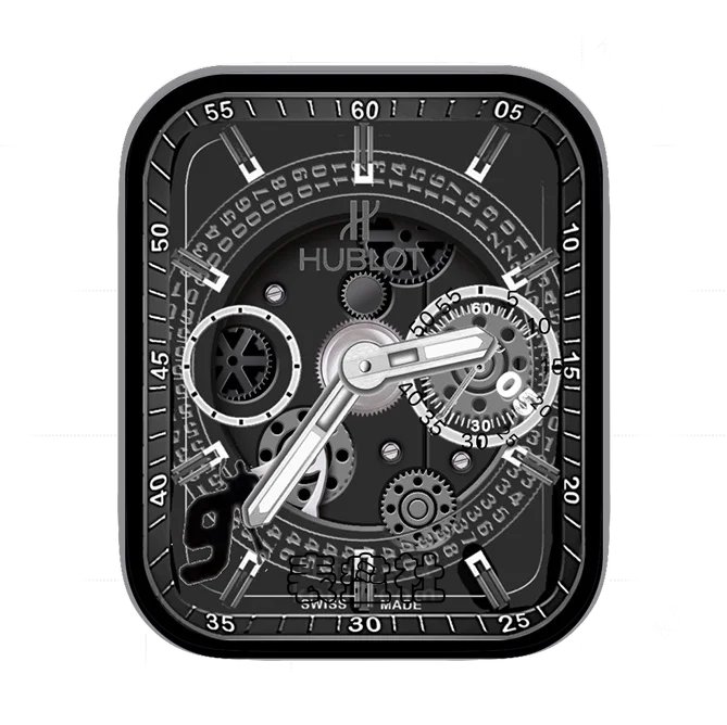 HUBLOT宇舶炭黑色大圆盘单盘式机械齿轮表盘