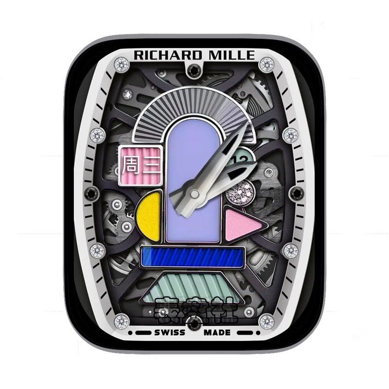 RICHARD MILLE理查德米勒动态高级机械女士白金碳表盘.clock&clock2 67968