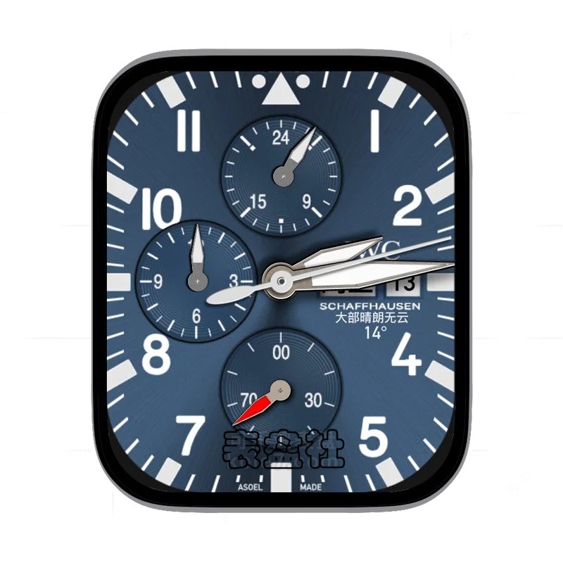 IWC万国深蓝白三盘高级日历时刻Ultra专用表盘