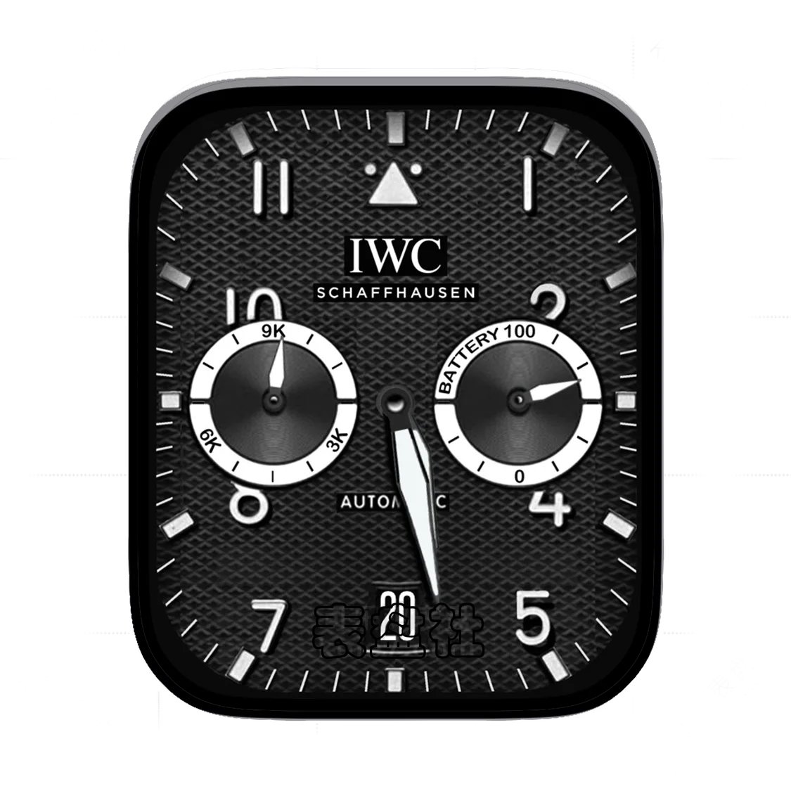 IWC万国银黑双盘棱形格金属UItra专用表盘