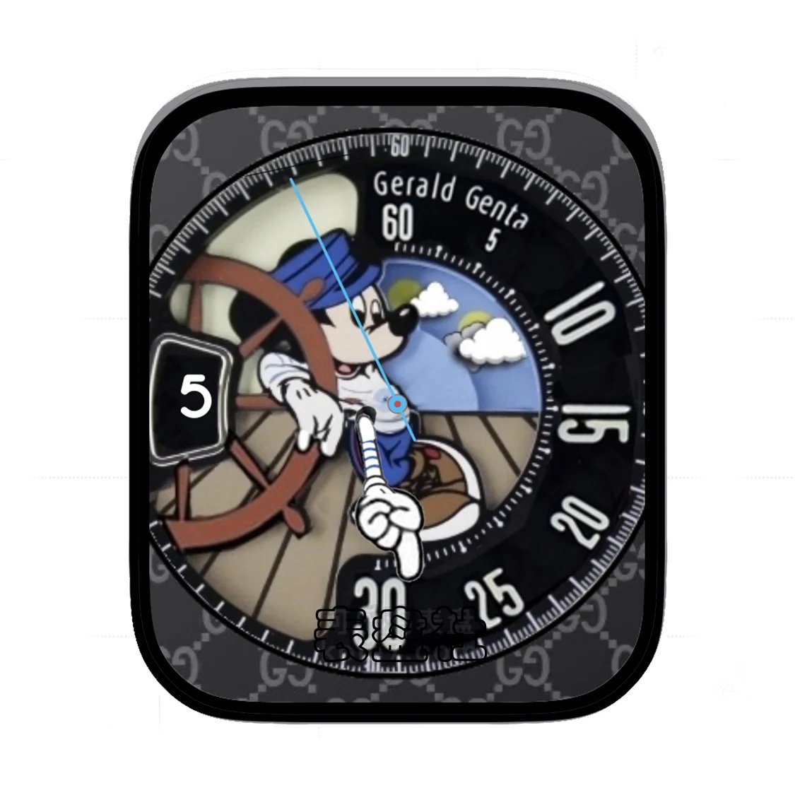 古驰米奇迪士尼卡通圆环数字时刻表盘