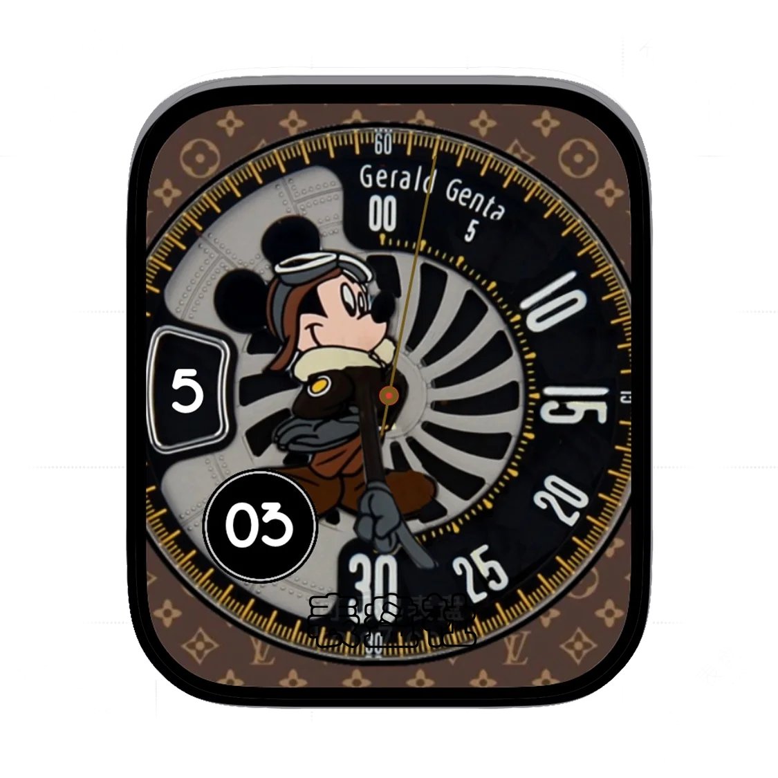 LV经典印花米奇迪士尼卡通圆环数字时刻表盘