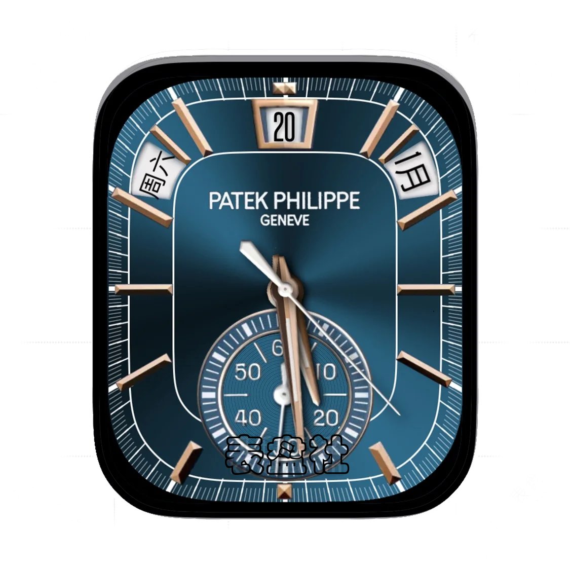 PATEK PHILIPPE百达翡丽蓝色单圆盘时刻典雅UItra专用表盘
