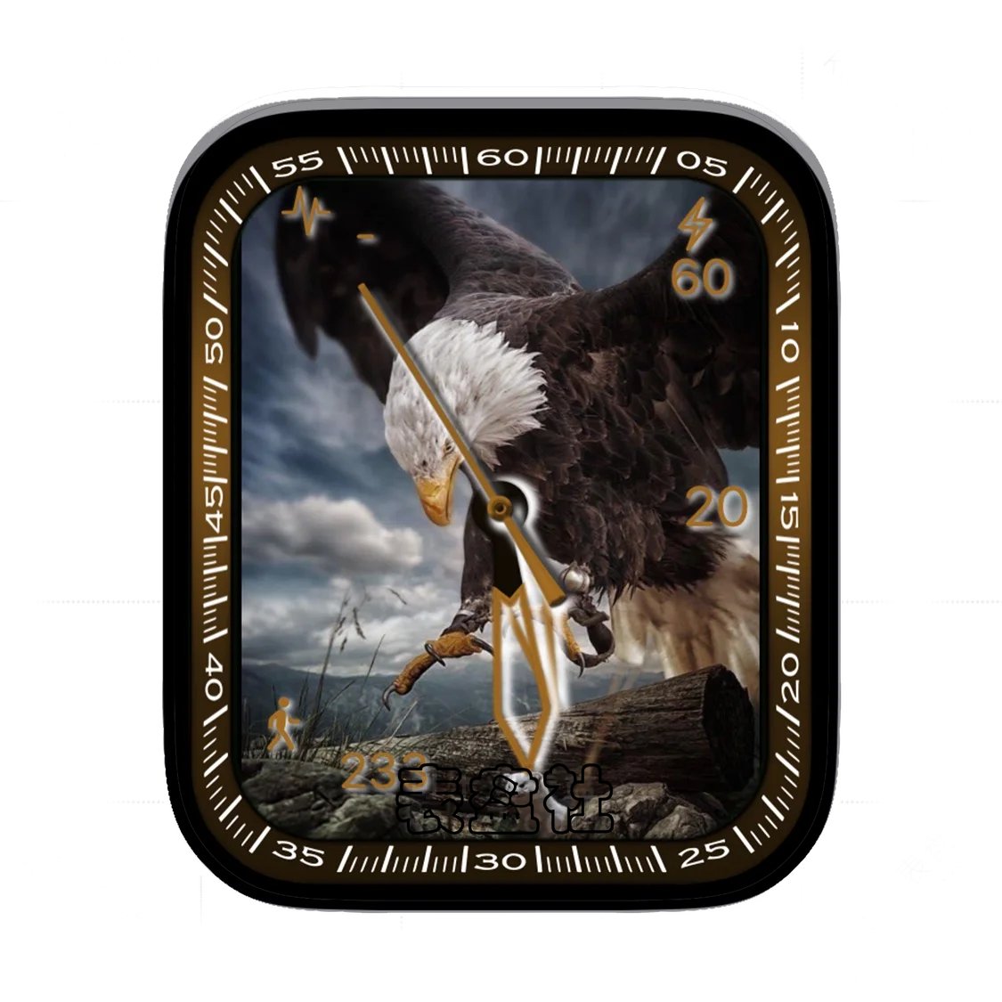 复古天空中雄鹰展翅表盘