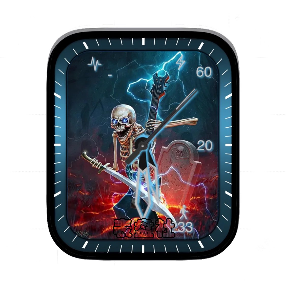 电闪雷鸣墓地骷髅吉他刀表盘