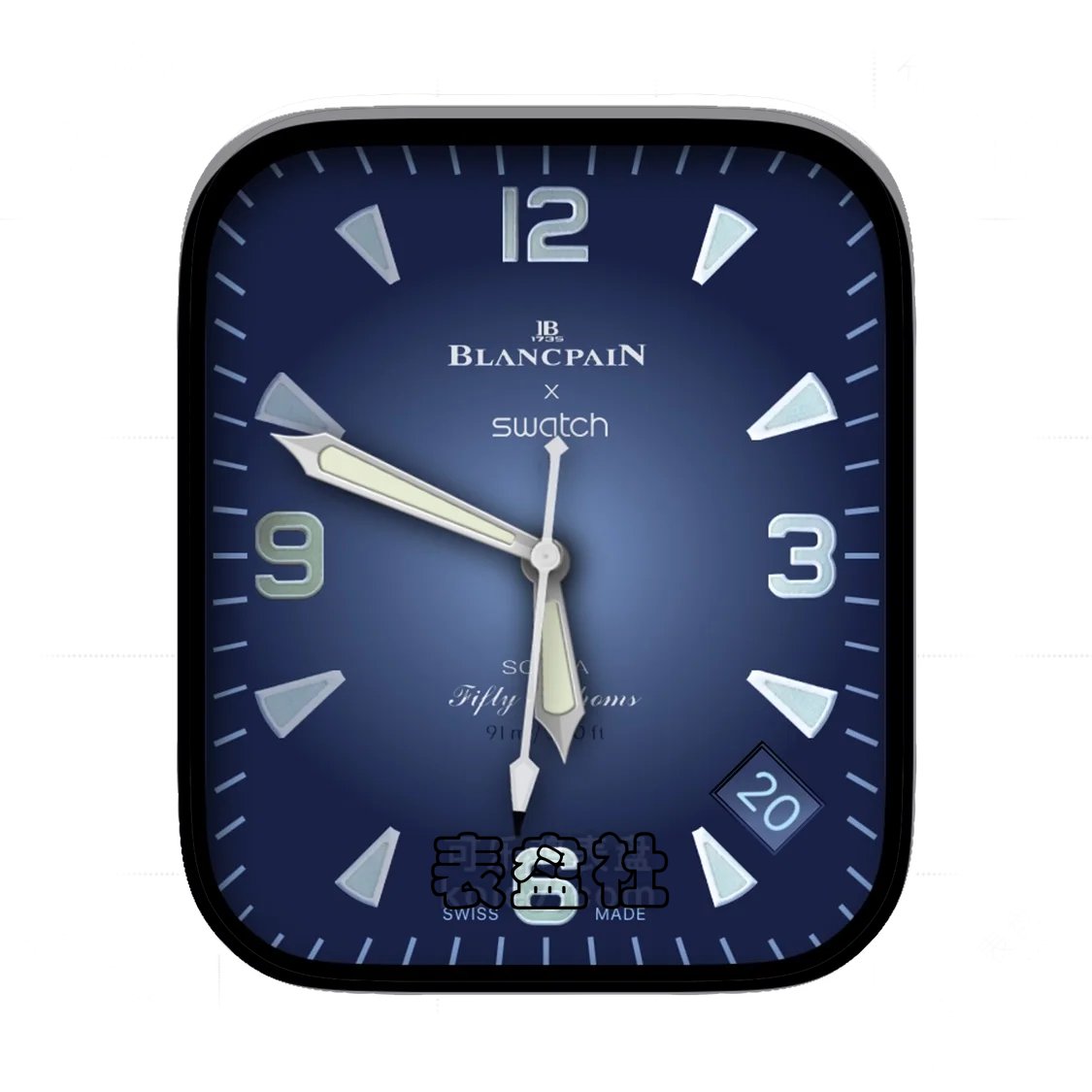 BLANCPAIN宝珀典雅蓝渐变大数字高级表盘