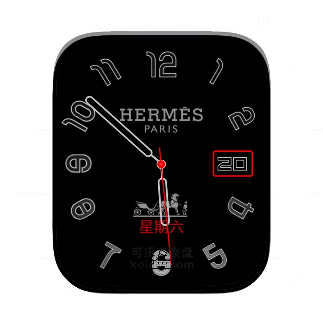 HERMES爱马仕环绕数字线条表盘