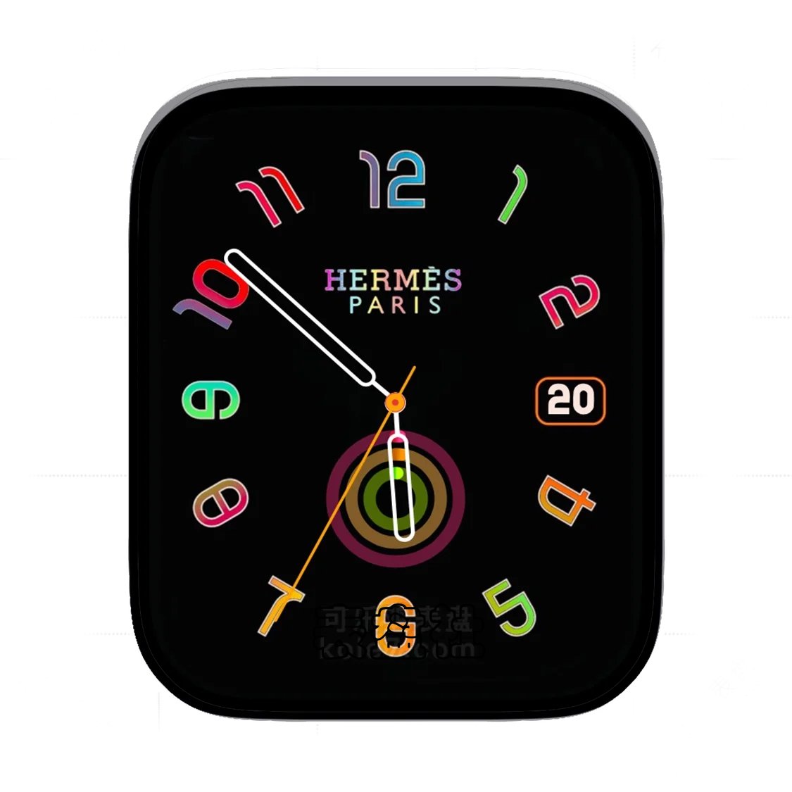 HERMES爱马仕环绕数字线条多色表盘