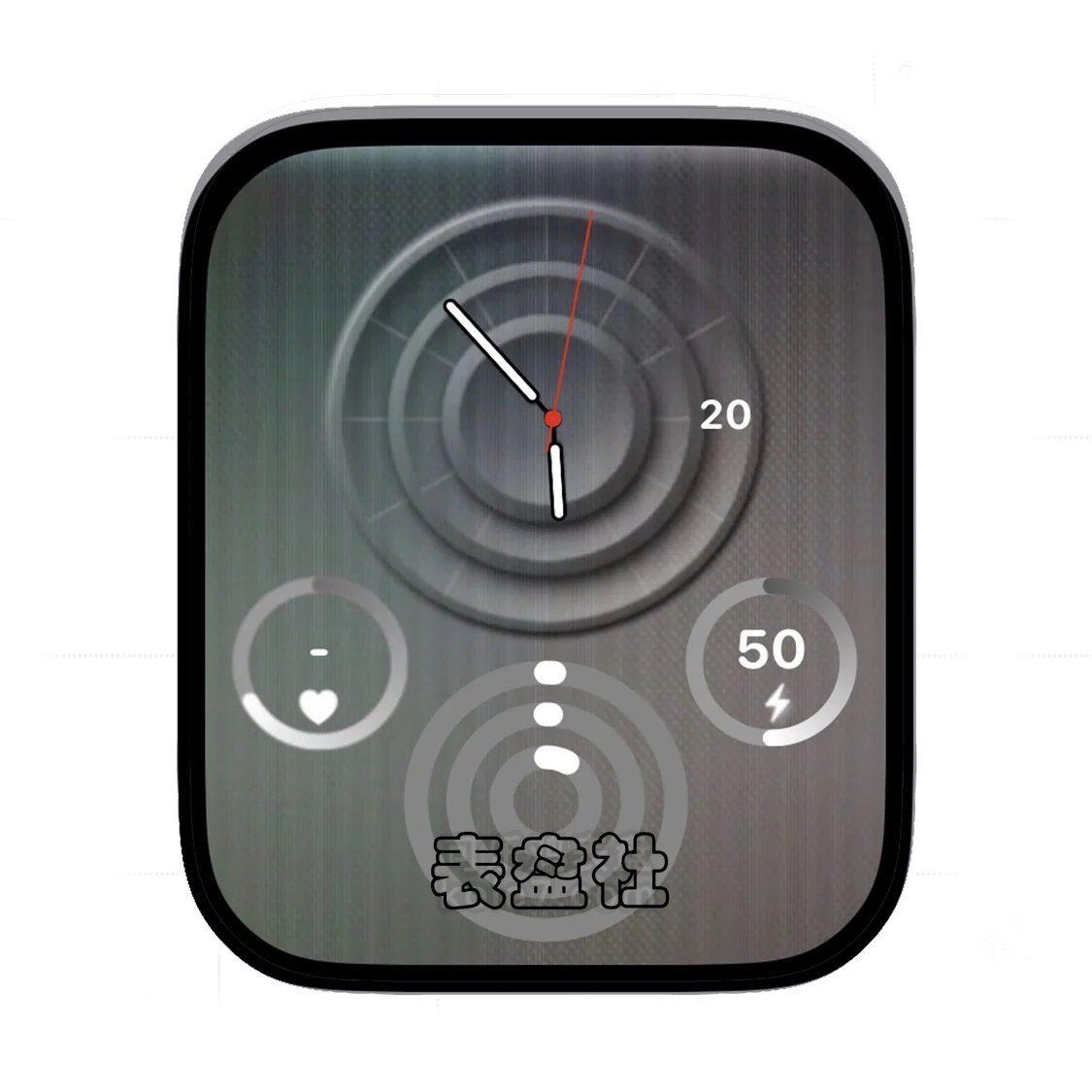 简约极致三圆盘运动功能表盘