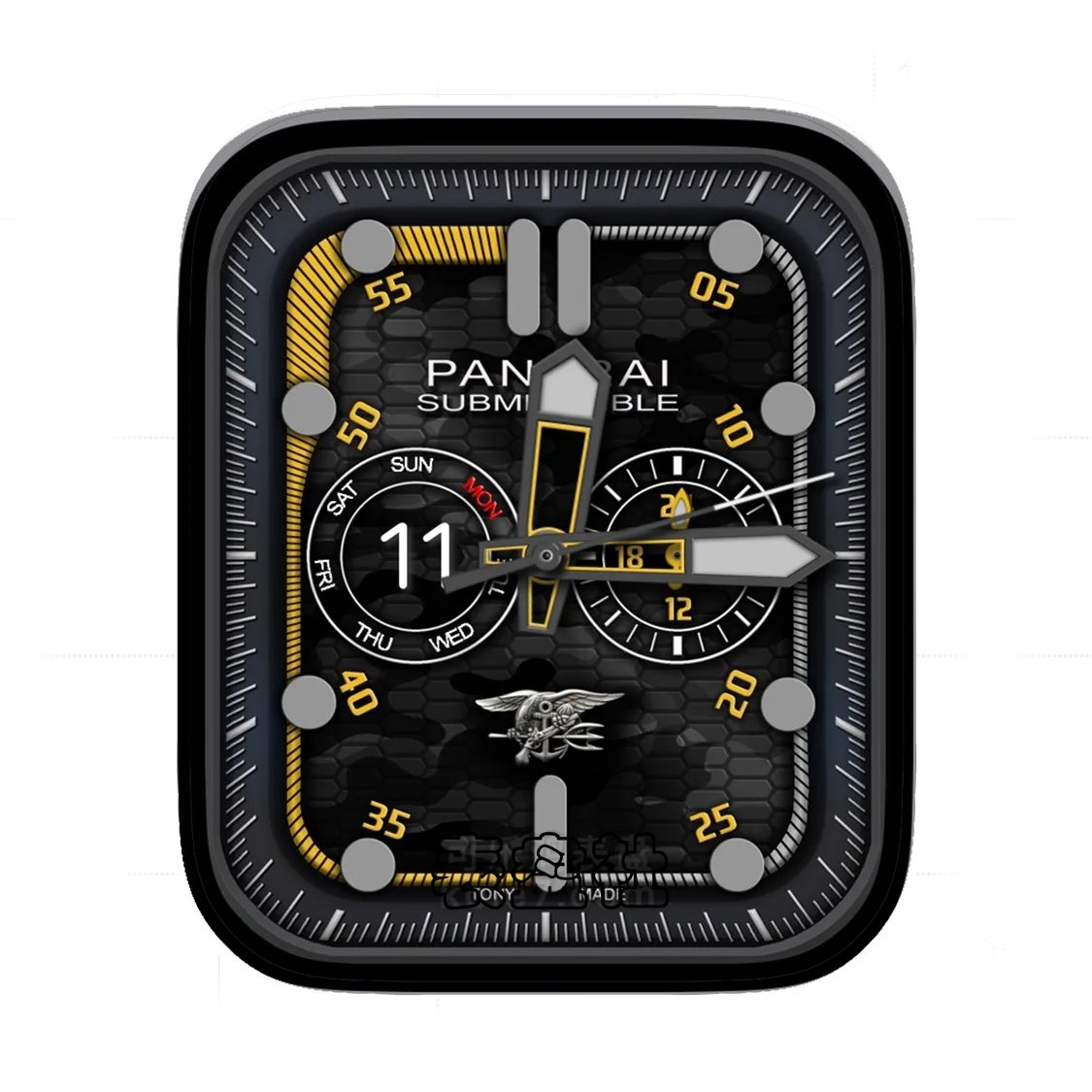 panerai沛纳海双盘灰黄高级典雅表盘