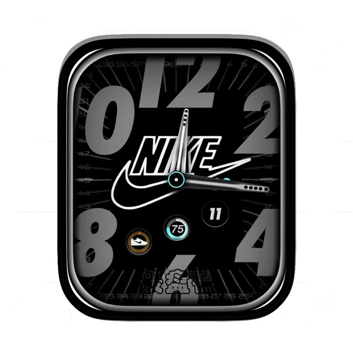 NIKE耐克半数字标识白色秒边表盘