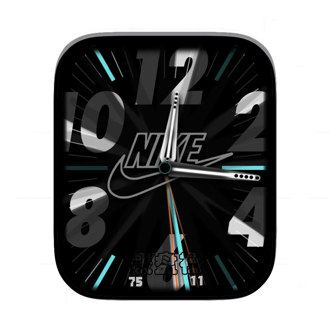 NIKE耐克半数字标识白色秒边冲击表盘