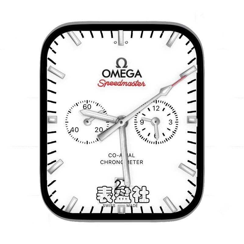 omega欧米茄简约白经典双盘表盘