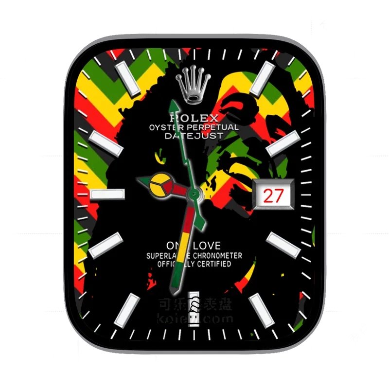 rolex劳力士传统人物红绿黄头像表盘