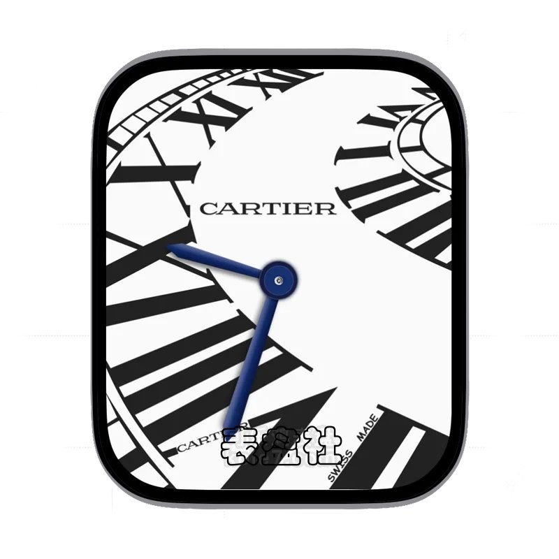 cartier卡地亚经典罗马数字时间地面表盘