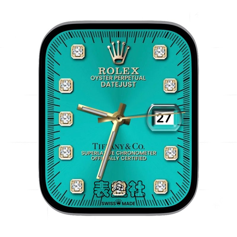 rolex劳力士蒂芙尼蓝金钻石经典表盘.clock&clock2 69723