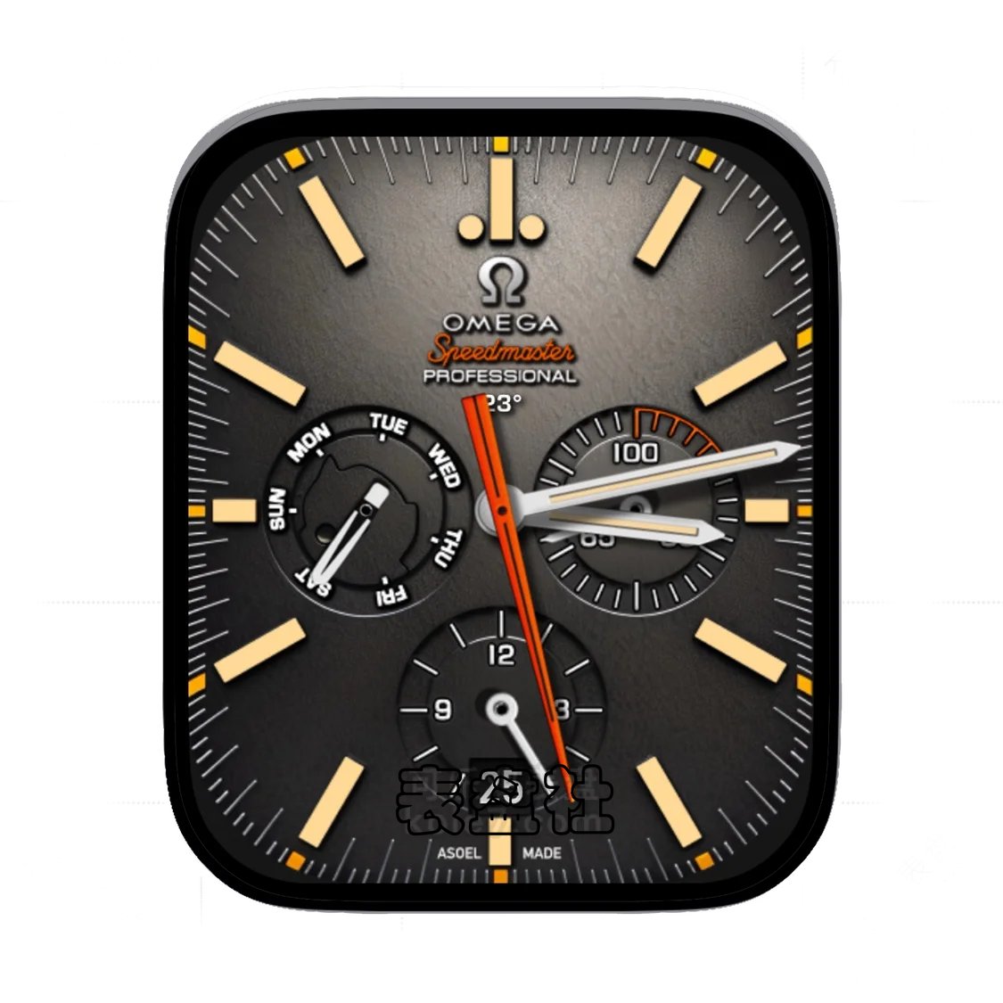 Omega欧米茄灰黑三盘式年历Ultra专用表盘