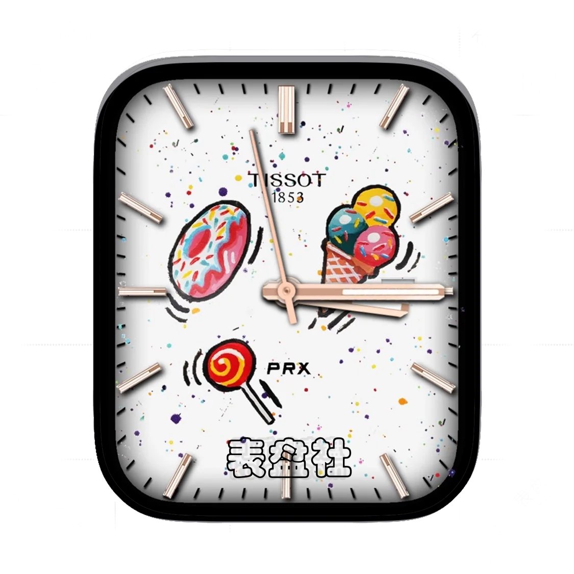 TISSOT天梭涂鸦甜点简约表盘