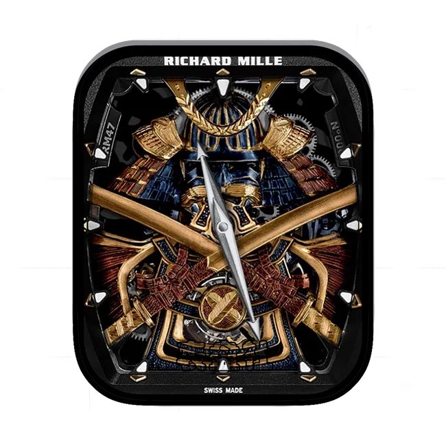 RICHARD MILLE理查德米尔黑金色日本武士齿轮机械表盘.clock&clock2 59947