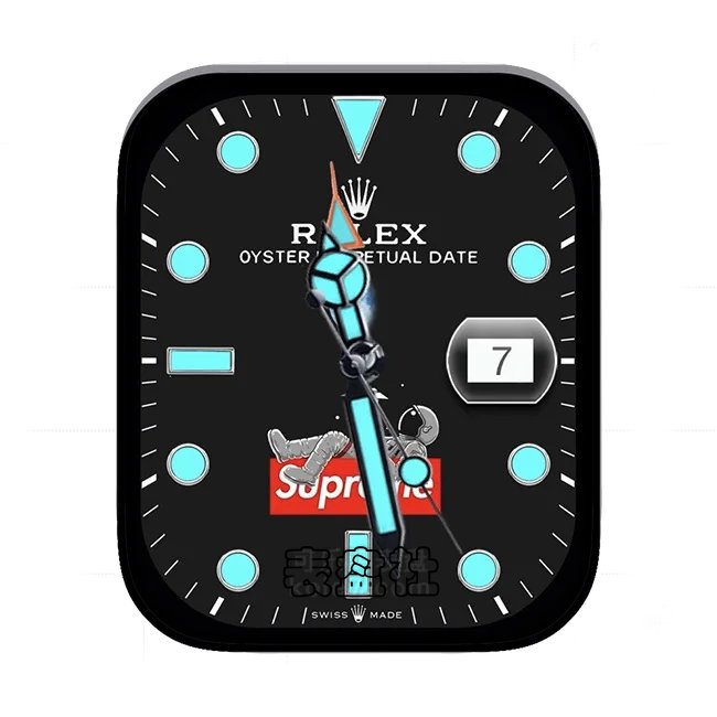 ROLEX劳力士炭黑蓝太空人年历指针UItra专用表盘