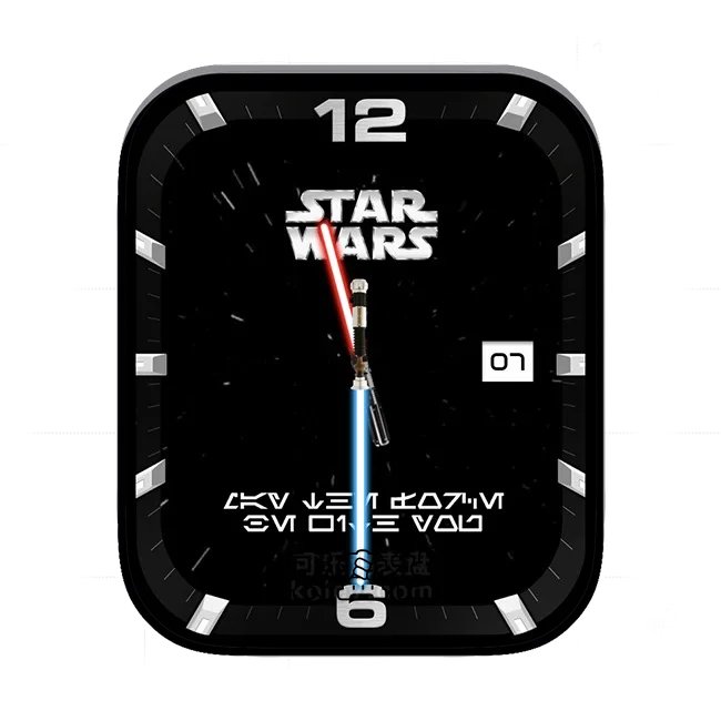 STARWARS数字年历指针简约表盘