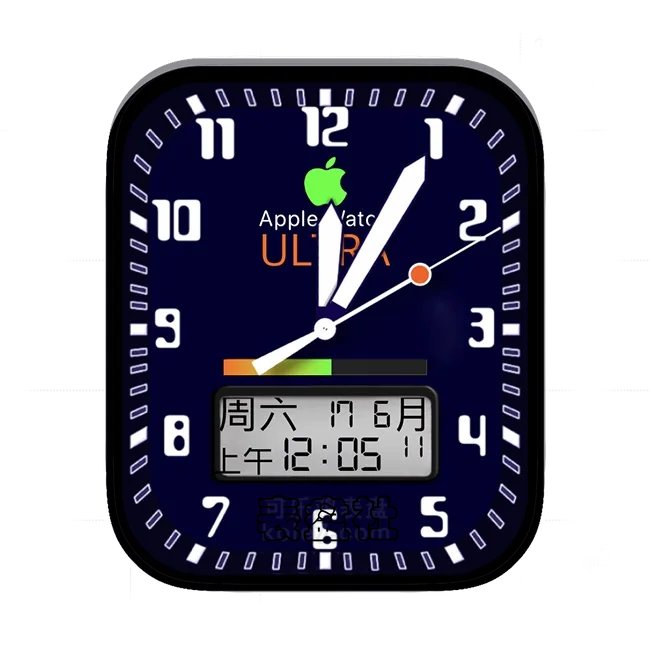 Applewatch小方屏日期时间数字指针UItra专用表盘