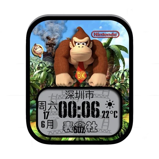 大金刚回归小方屏定位日期时间表盘