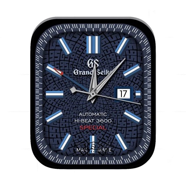 Grand Seiko 冠蓝狮深蓝色年历指针表盘