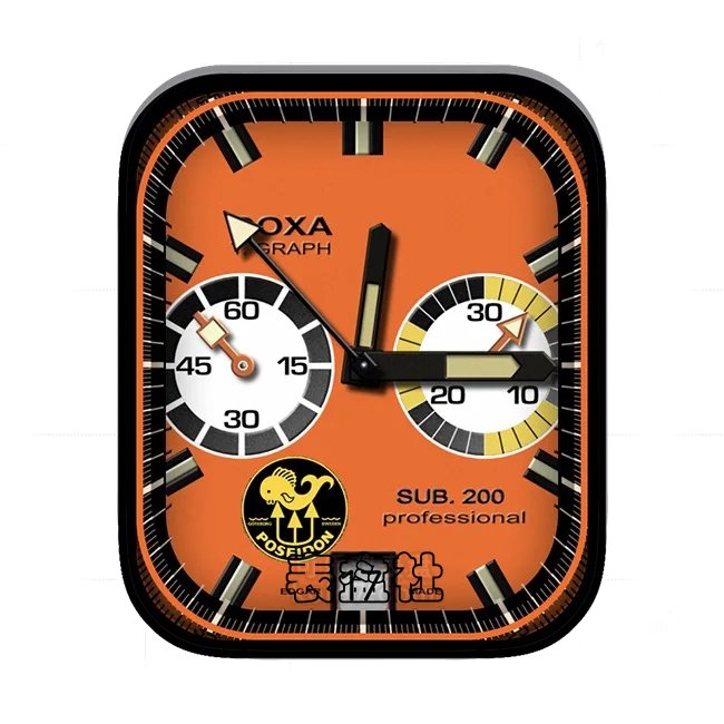 Doxa时度黄色底双盘式年历指针UItra专用表盘