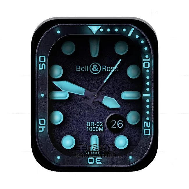 Bell & Ross 柏莱士荧光蓝年历指针UItra专用表盘