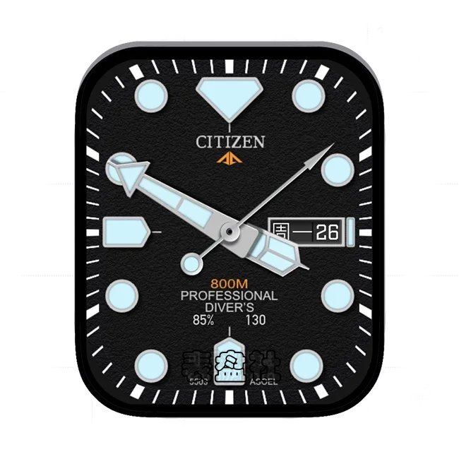 citizen西铁城日期年历指针简约表盘