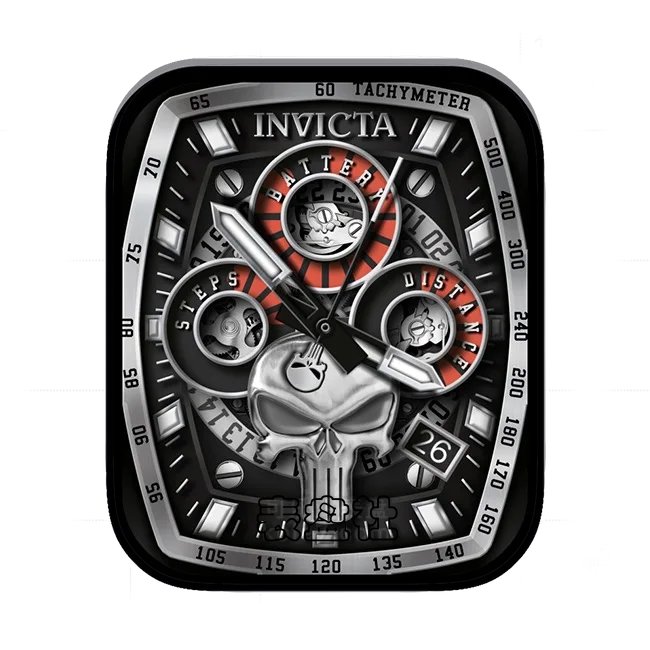 invicta 因维克塔三盘式齿轮机械年历指针表盘
