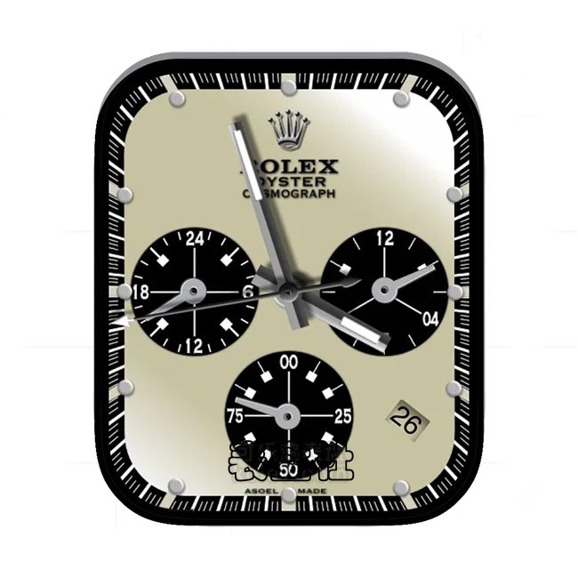 ROLEX劳力士浅黄色三盘式年历指针表盘