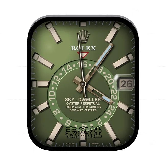 ROLEX劳力士绿色圆盘年历指针表盘