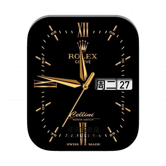 ROLEX劳力士黄金色数字金属日期年历指针表盘