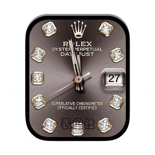 ROLEX劳力士蓝色高级精奢黄金钻石年历指针表盘