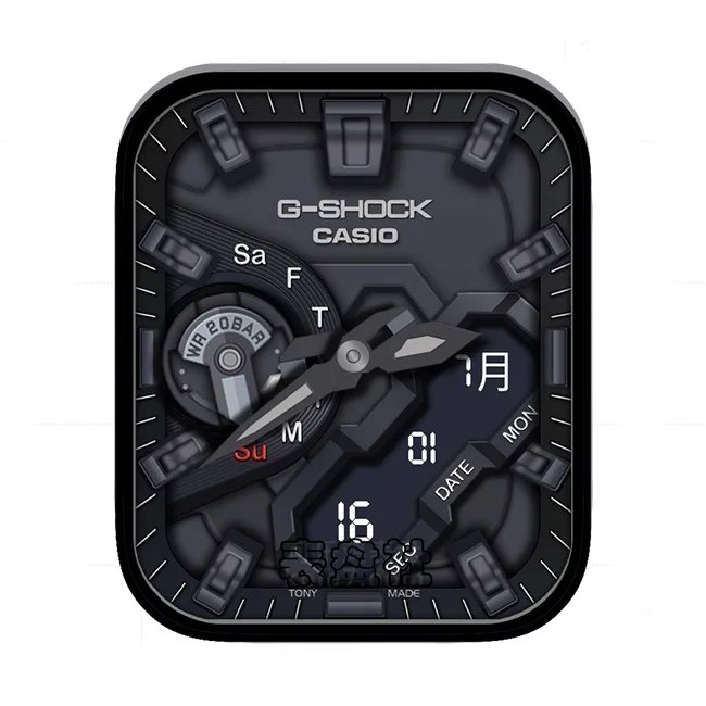 CASIO卡西欧炭黑色单盘式日期时间表盘