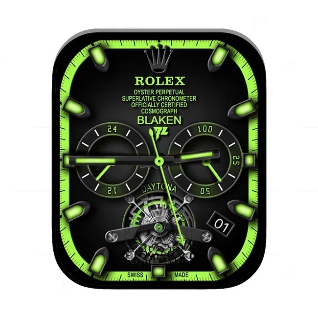 ROLEX劳力士炭黑绿三盘式机械年历指针UItra专用表盘