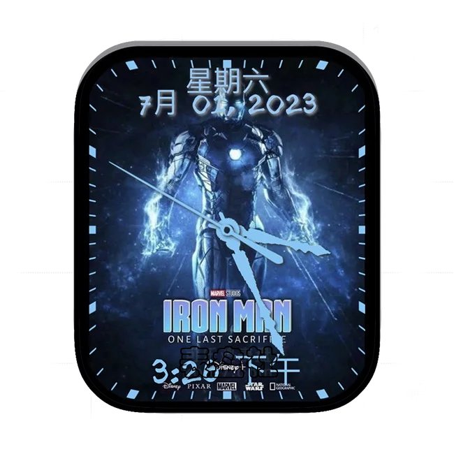 漫威英雄日期时间指针表盘