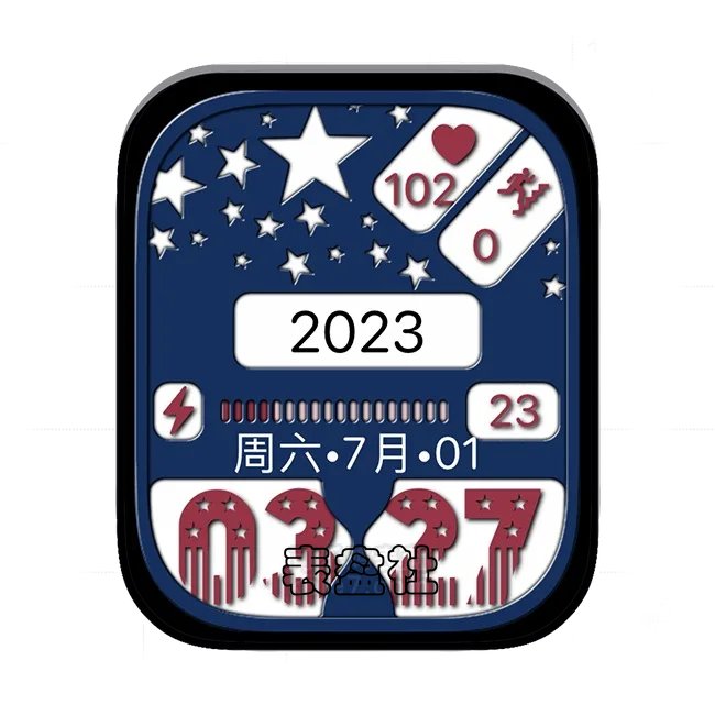美国国旗封面年历日期时间UItra专用表盘