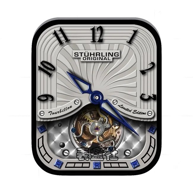 STUHRLING施图霖数字机械齿轮金属表盘