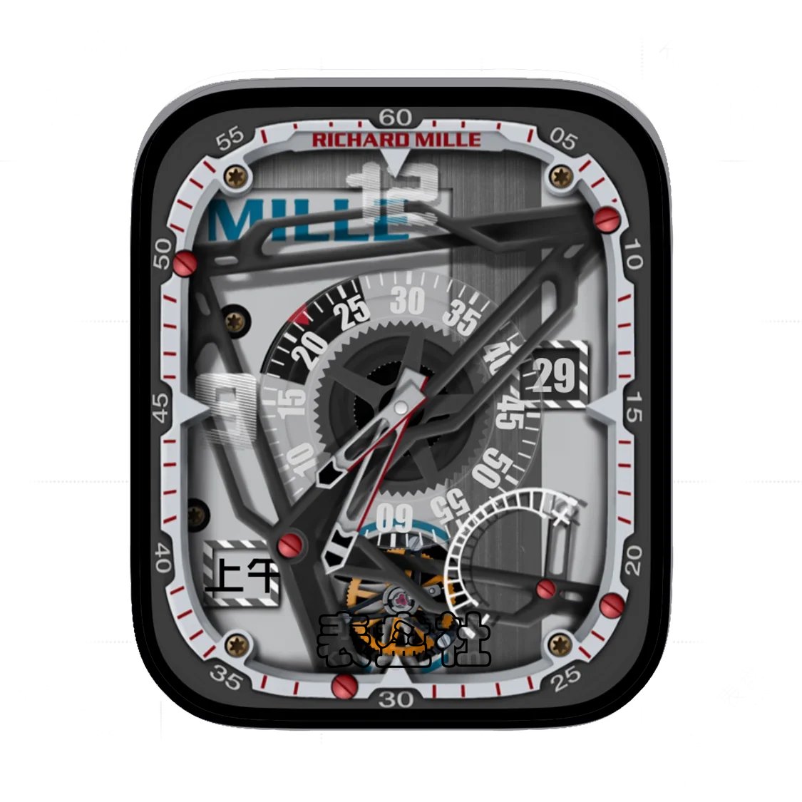 RICHARD MILLE理查德米勒简约灰机械齿轮年历UItra专用表盘.clock&clock2 67541