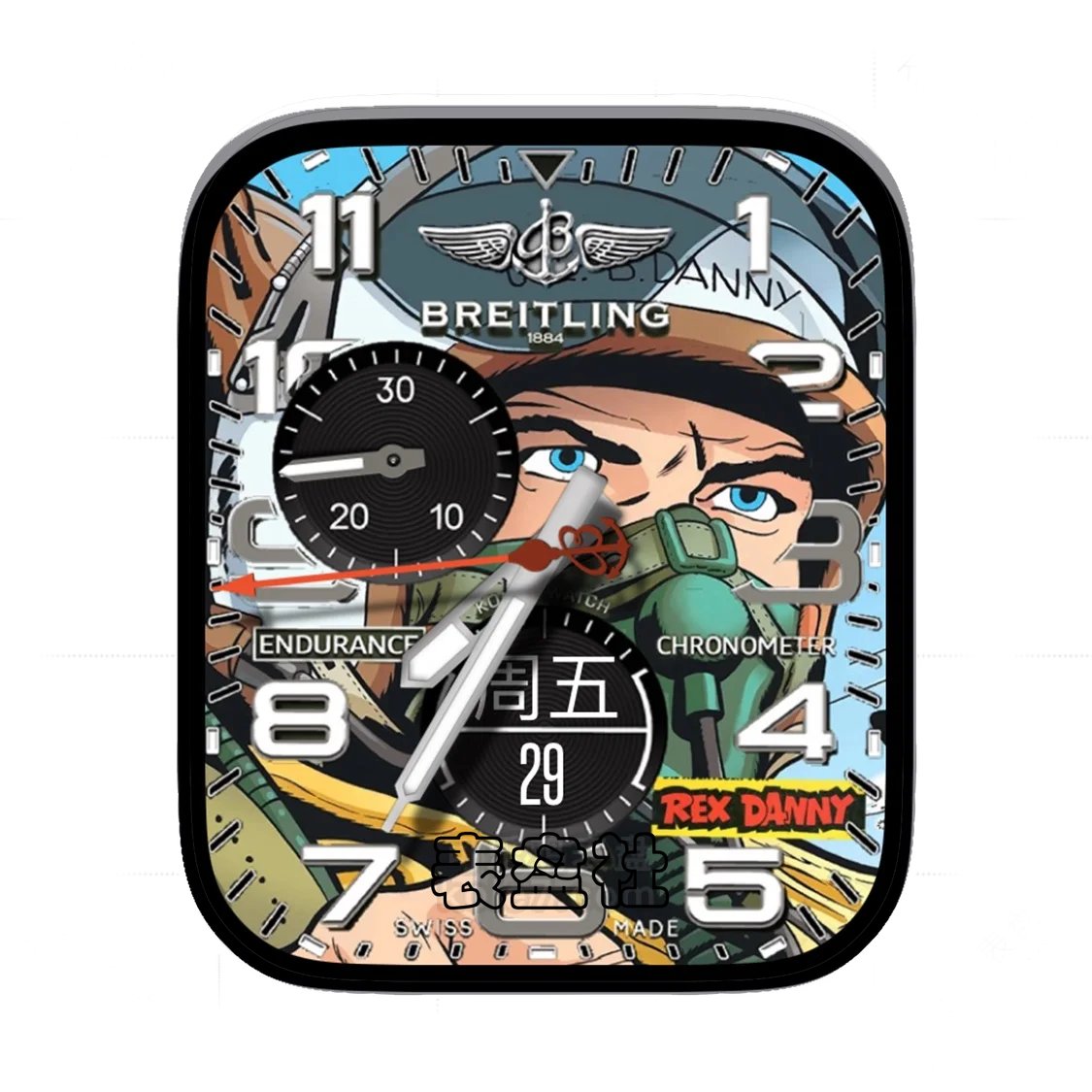 BREITLING百年灵空军战士双盘式表盘