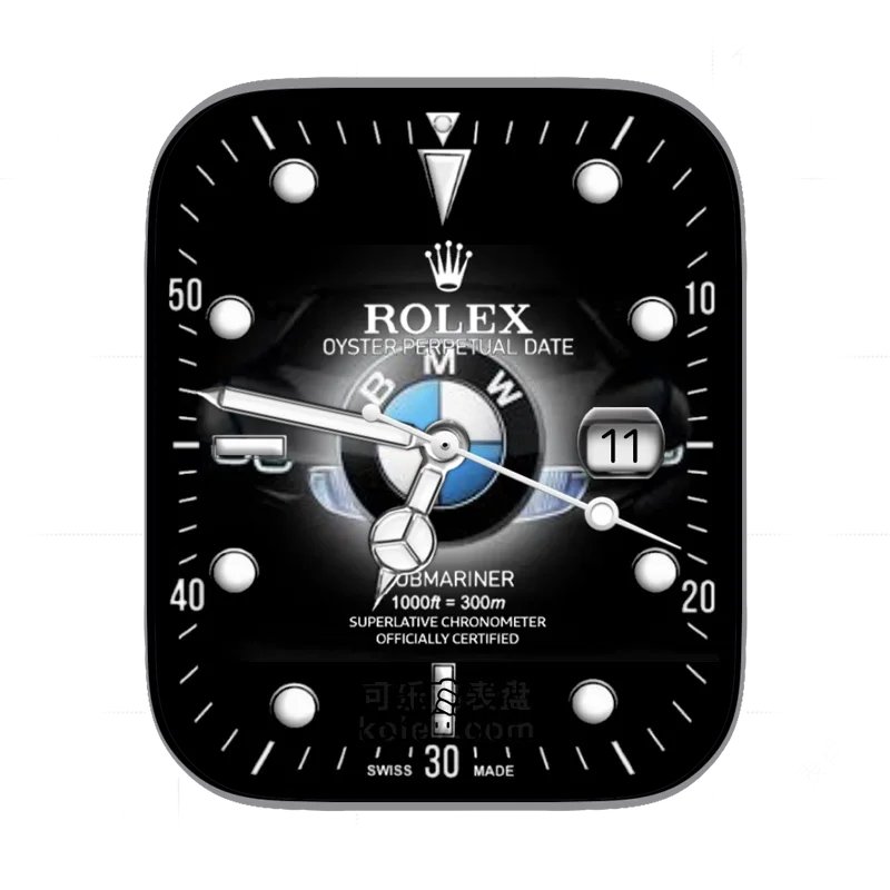 ROLEX劳力士联名宝马LOGO标志黑色表盘