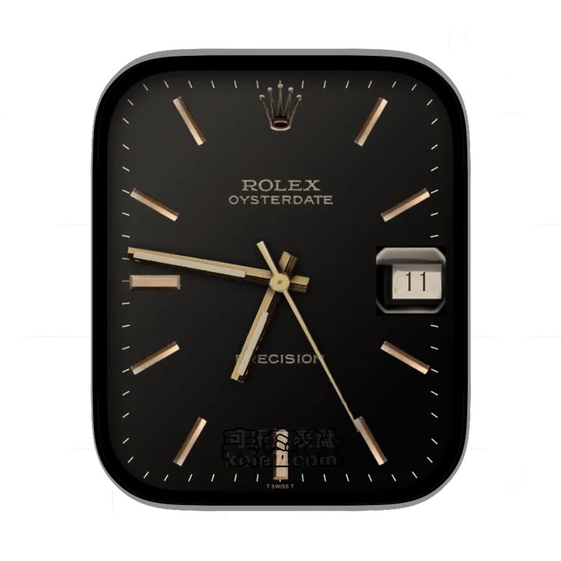 ROLEX劳力士酷黑金属简单日历表盘