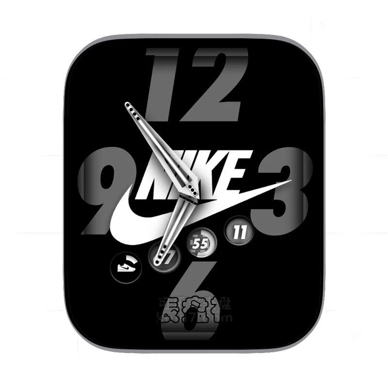 NIKE耐克黑白标志运动数据表盘