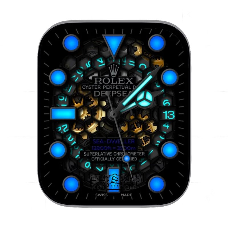 ROLEX劳力士暗夜蓝魅绿半透视机械表盘