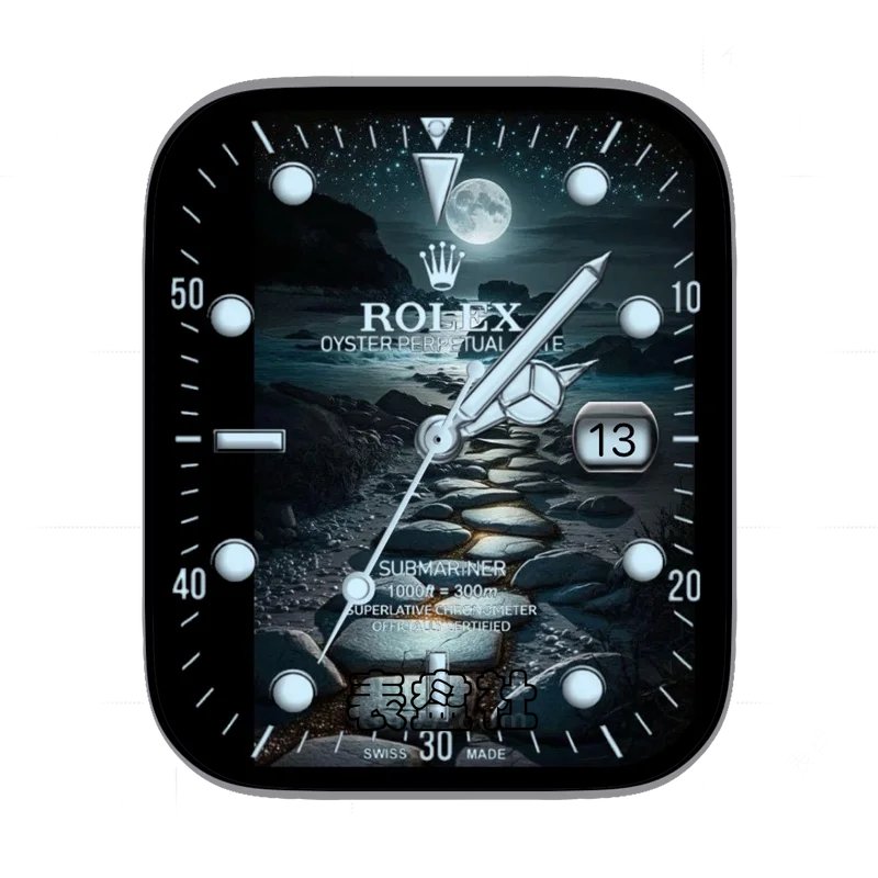 ROLEX劳力士月光下的石头路壁画表盘
