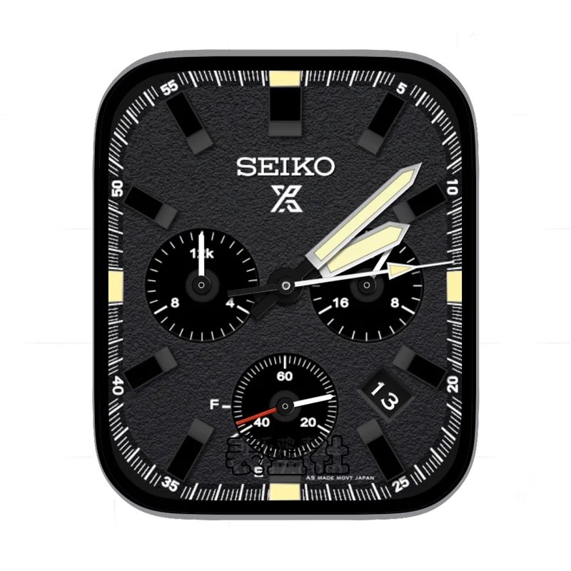 精工SEIKO磨砂黑三盘式 Ultra专用表盘